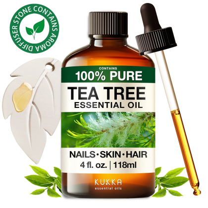 Tea Tree Essential Oil with Aromatherapy Stone