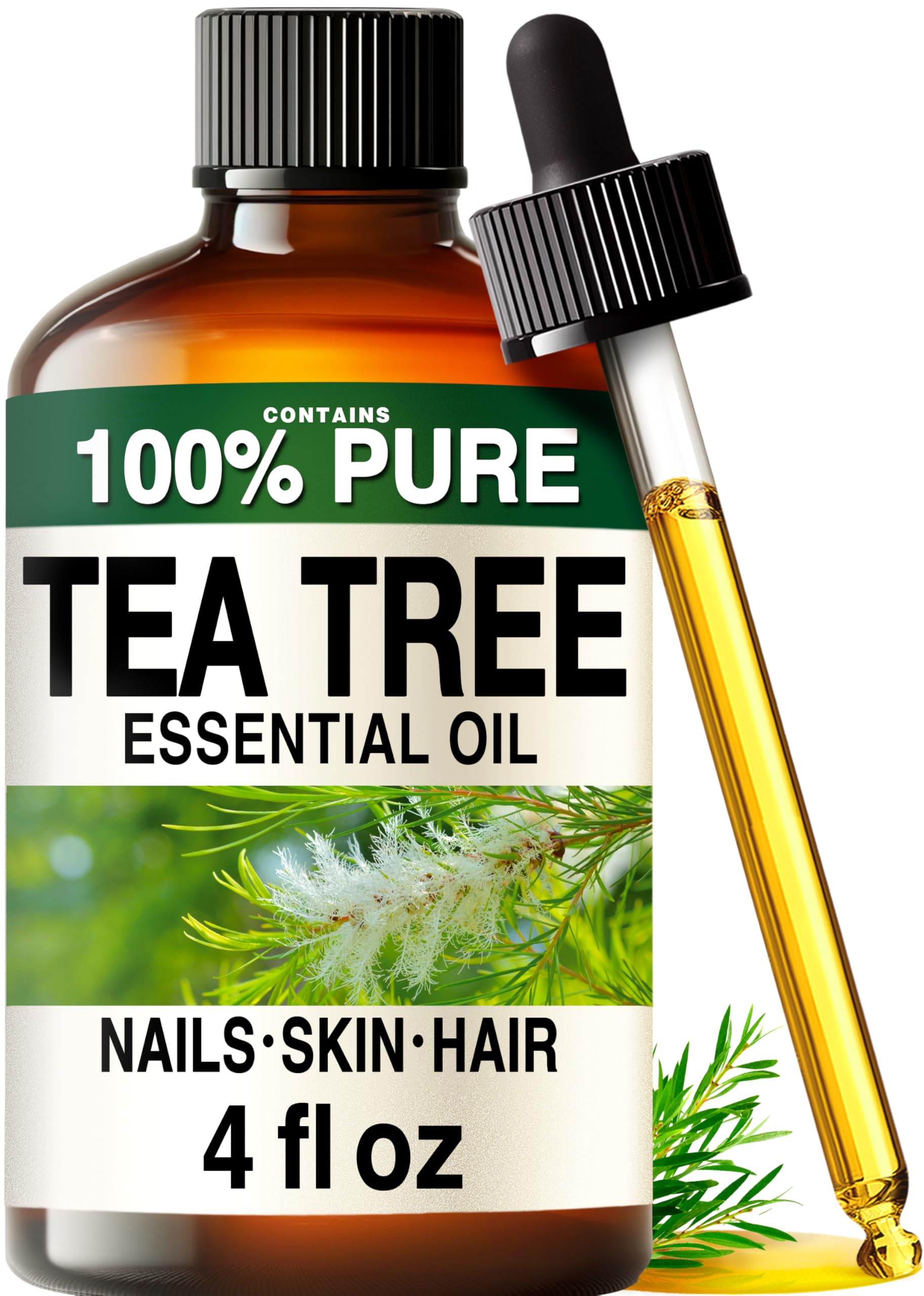 Tea Tree Essential Oil with Aromatherapy Stone
