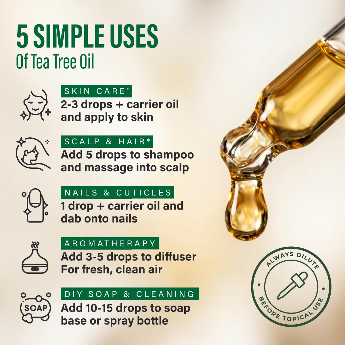 Tea Tree Essential Oil with Aromatherapy Stone - Image 6
